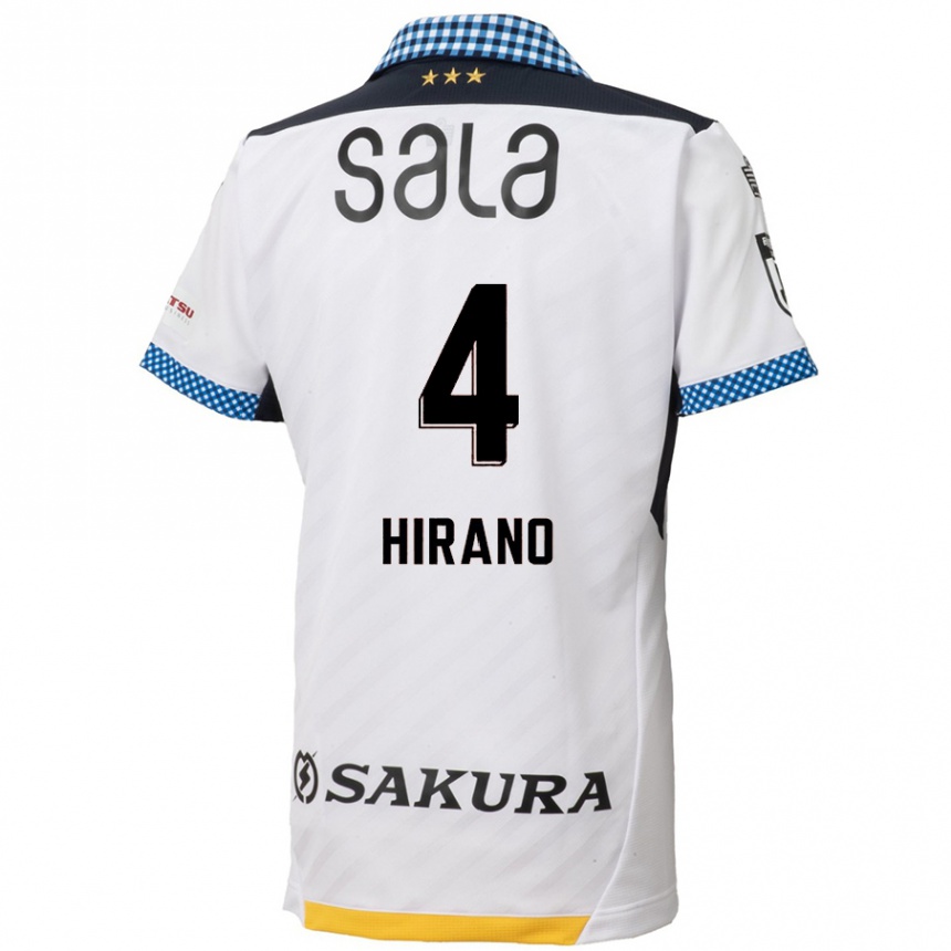 Enfant Football Maillot Rion Hirano #4 Blanc Noir Tenues Extérieur 2024/25