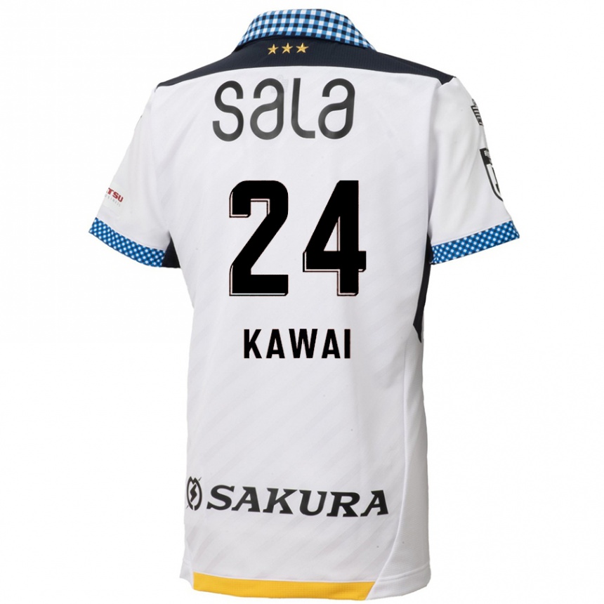 Enfant Football Maillot Yuki Kawai #24 Blanc Noir Tenues Extérieur 2024/25