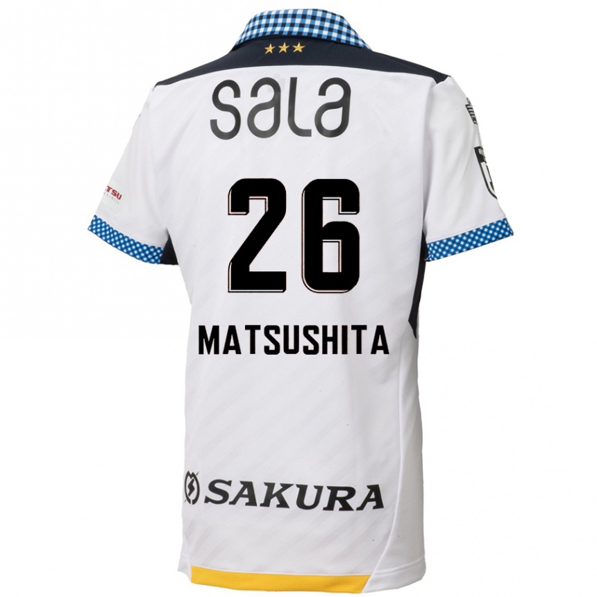 Enfant Football Maillot Sota Matsushita #26 Blanc Noir Tenues Extérieur 2024/25