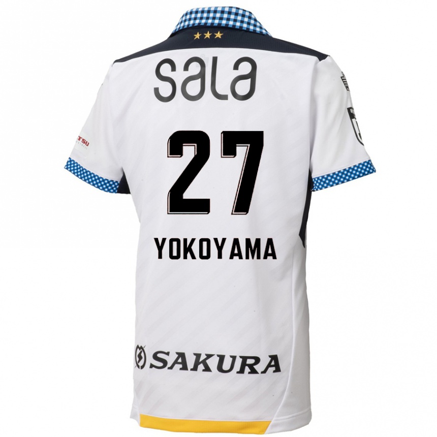 Enfant Football Maillot Kota Yokoyama #27 Blanc Noir Tenues Extérieur 2024/25