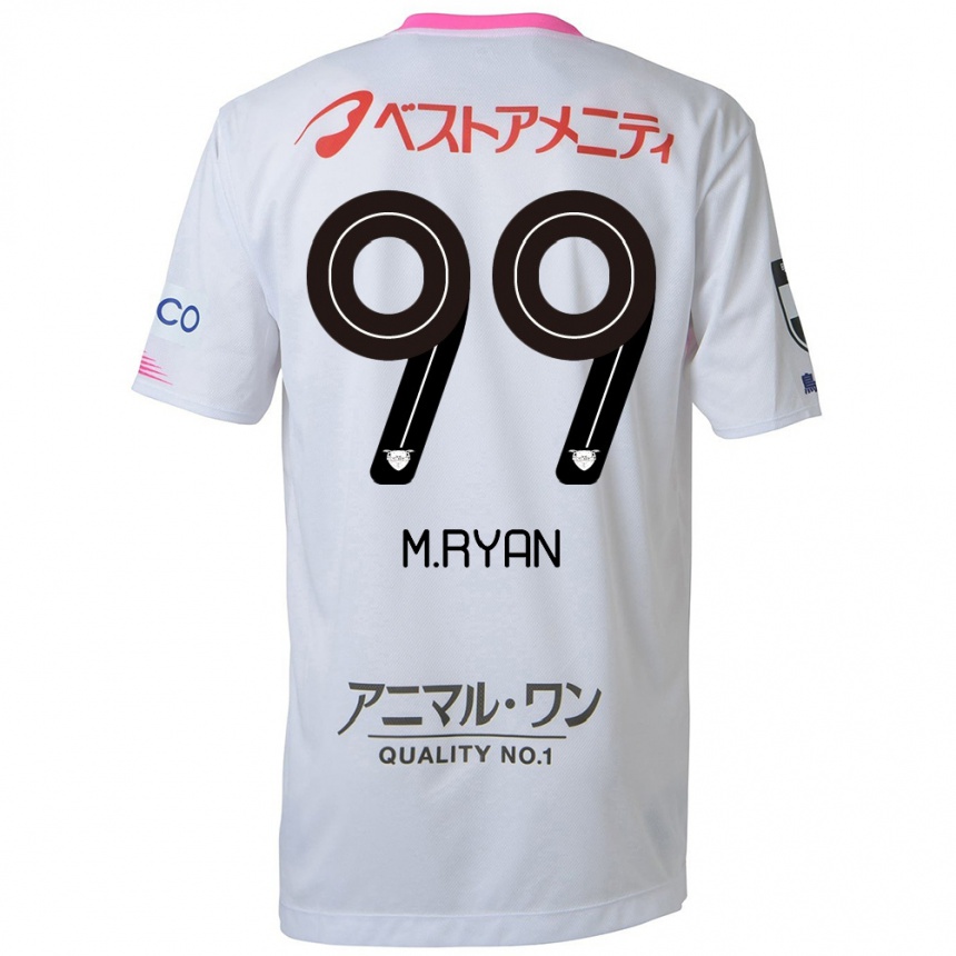 Enfant Football Maillot Marcelo Ryan #99 Blanc Bleu Rose Tenues Extérieur 2024/25