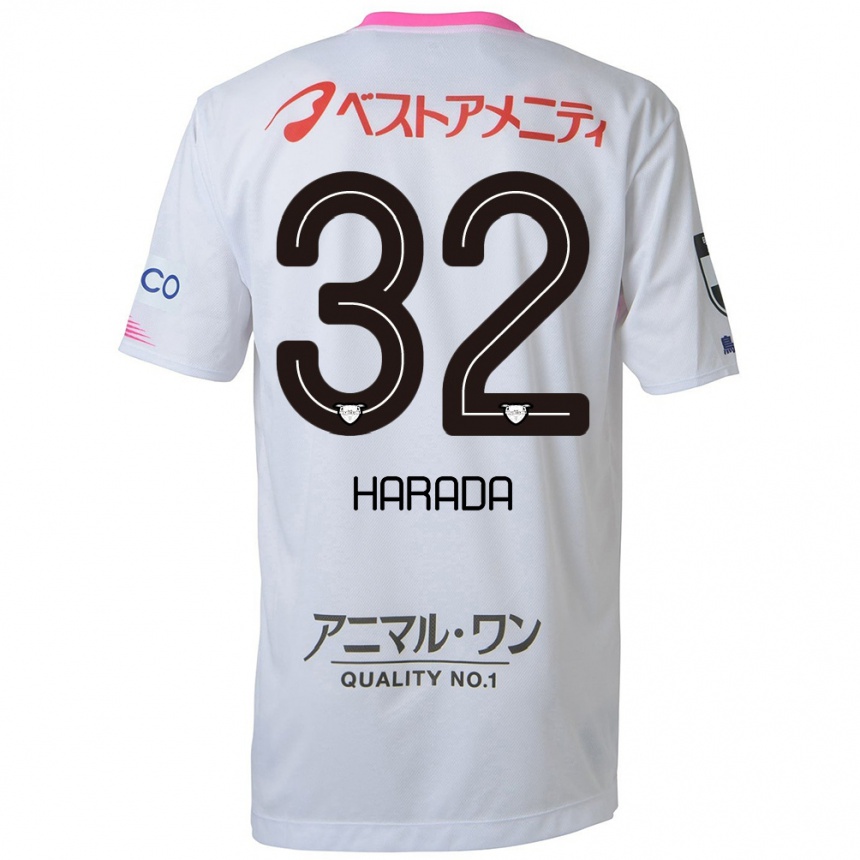 Enfant Football Maillot Rentaro Harada #32 Blanc Bleu Rose Tenues Extérieur 2024/25