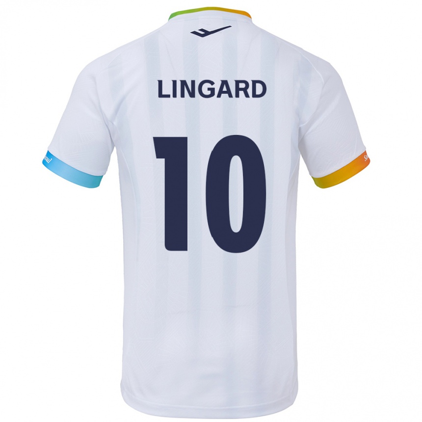 Enfant Football Maillot Jesse Lingard #10 Blanc Bleu Tenues Extérieur 2024/25