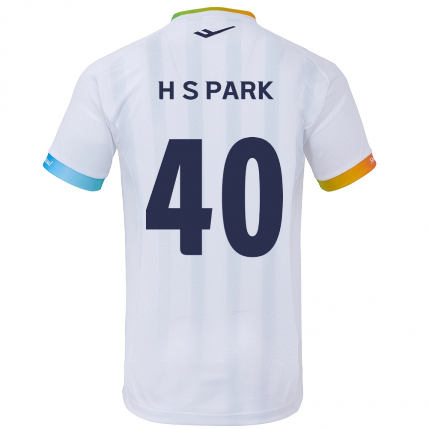 Enfant Football Maillot Seong-Hun Park #40 Blanc Bleu Tenues Extérieur 2024/25