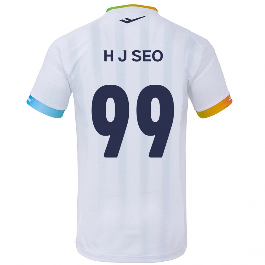 Enfant Football Maillot Ju-Hwan Seo #99 Blanc Bleu Tenues Extérieur 2024/25