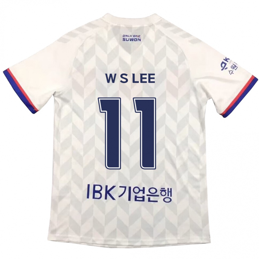 Enfant Football Maillot Seung-Woo Lee #11 Blanc Bleu Tenues Extérieur 2024/25