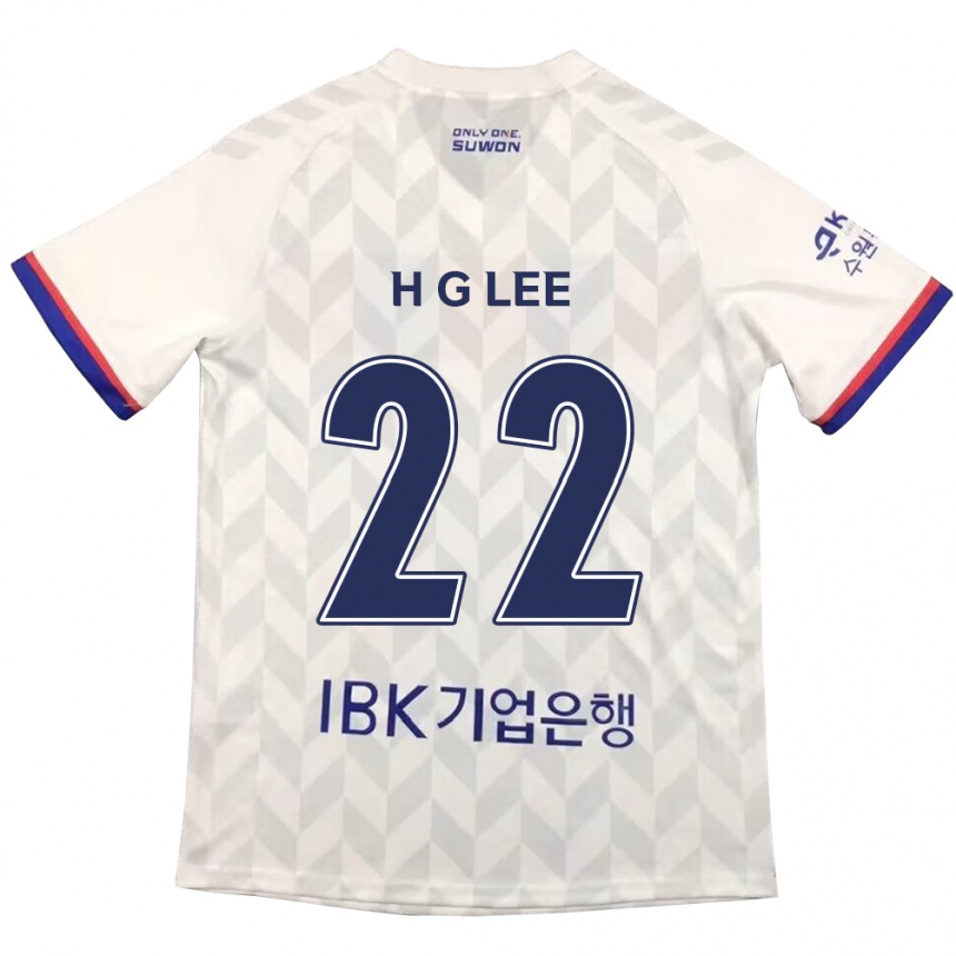 Enfant Football Maillot Gwang-Hyeok Lee #22 Blanc Bleu Tenues Extérieur 2024/25