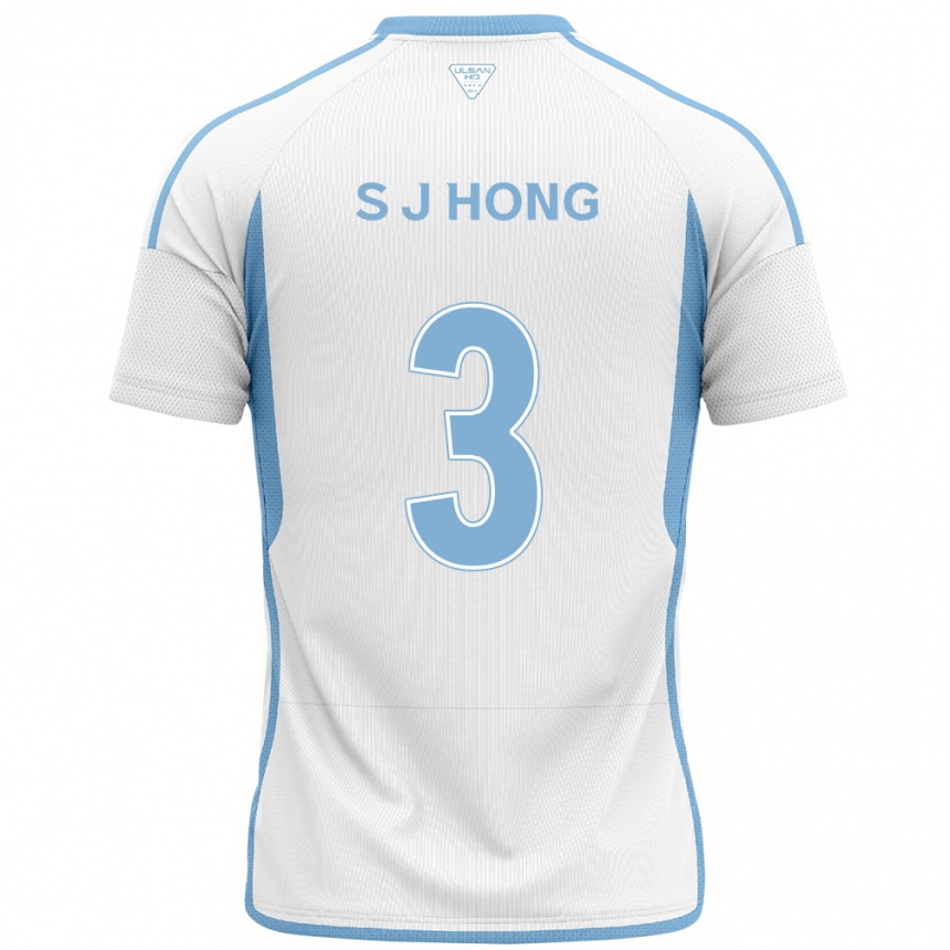 Enfant Football Maillot Jae-Seok Hong #3 Blanc Bleu Tenues Extérieur 2024/25