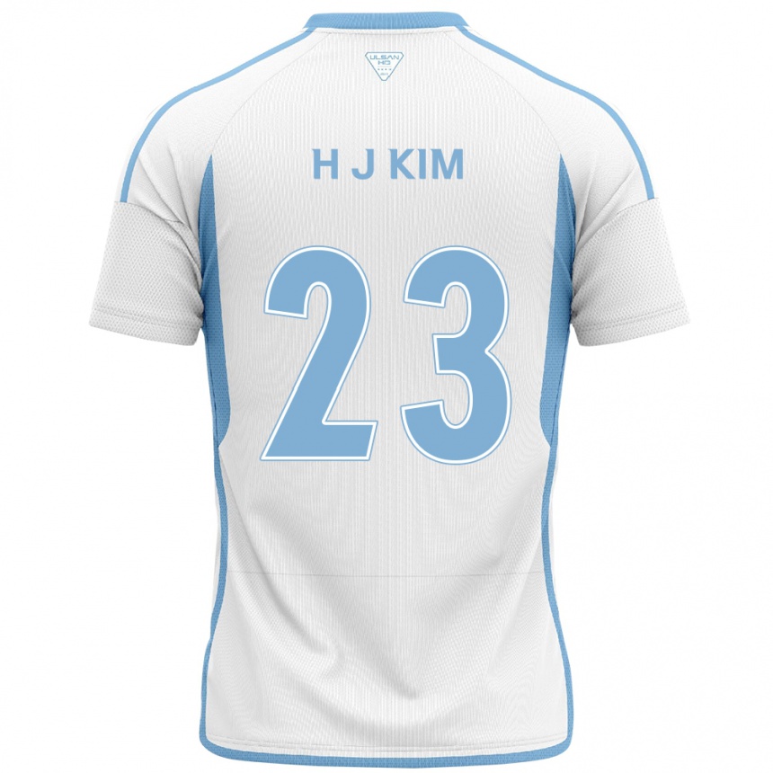 Enfant Football Maillot Ju-Hwan Kim #23 Blanc Bleu Tenues Extérieur 2024/25