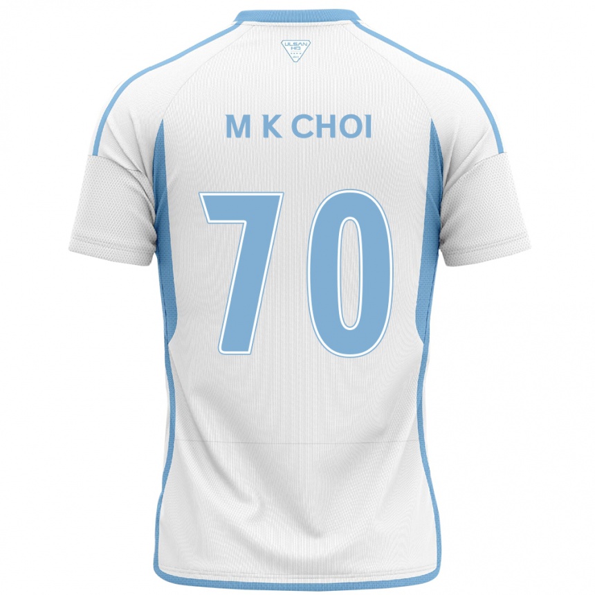 Enfant Football Maillot Kang-Min Choi #70 Blanc Bleu Tenues Extérieur 2024/25