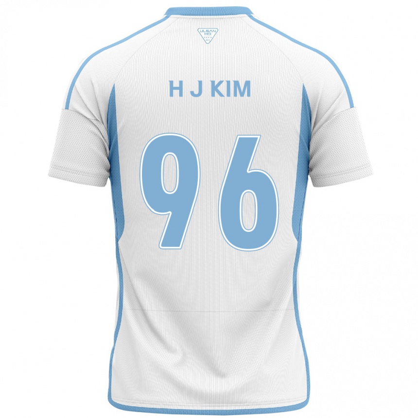 Enfant Football Maillot Ji-Hyun Kim #96 Blanc Bleu Tenues Extérieur 2024/25