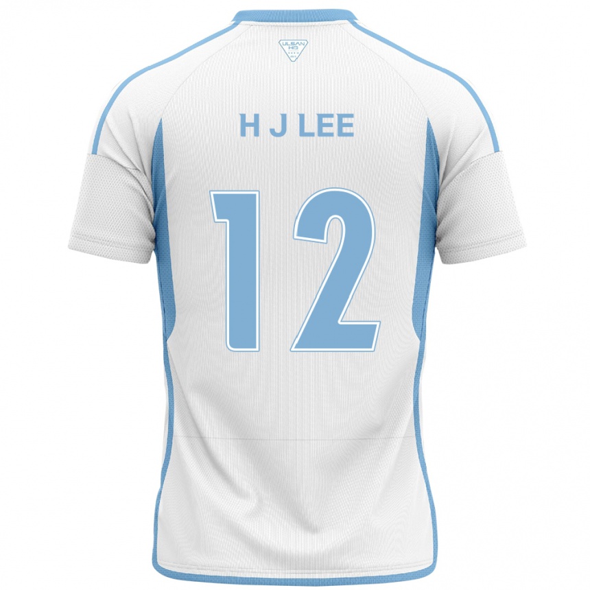 Enfant Football Maillot Jae-Hyung Lee #12 Blanc Bleu Tenues Extérieur 2024/25