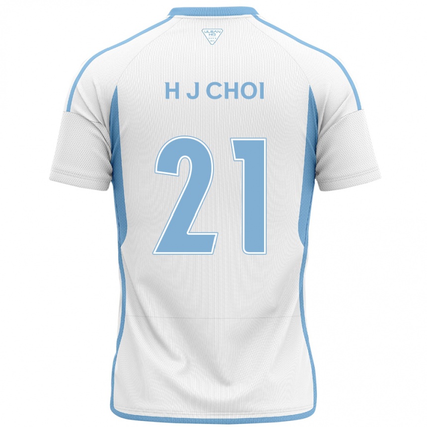 Enfant Football Maillot Ju-Ho Choi #21 Blanc Bleu Tenues Extérieur 2024/25