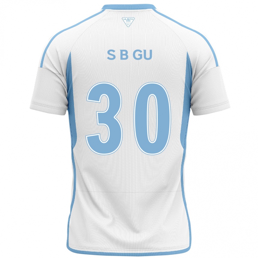 Enfant Football Maillot Bon-Seo Gu #30 Blanc Bleu Tenues Extérieur 2024/25