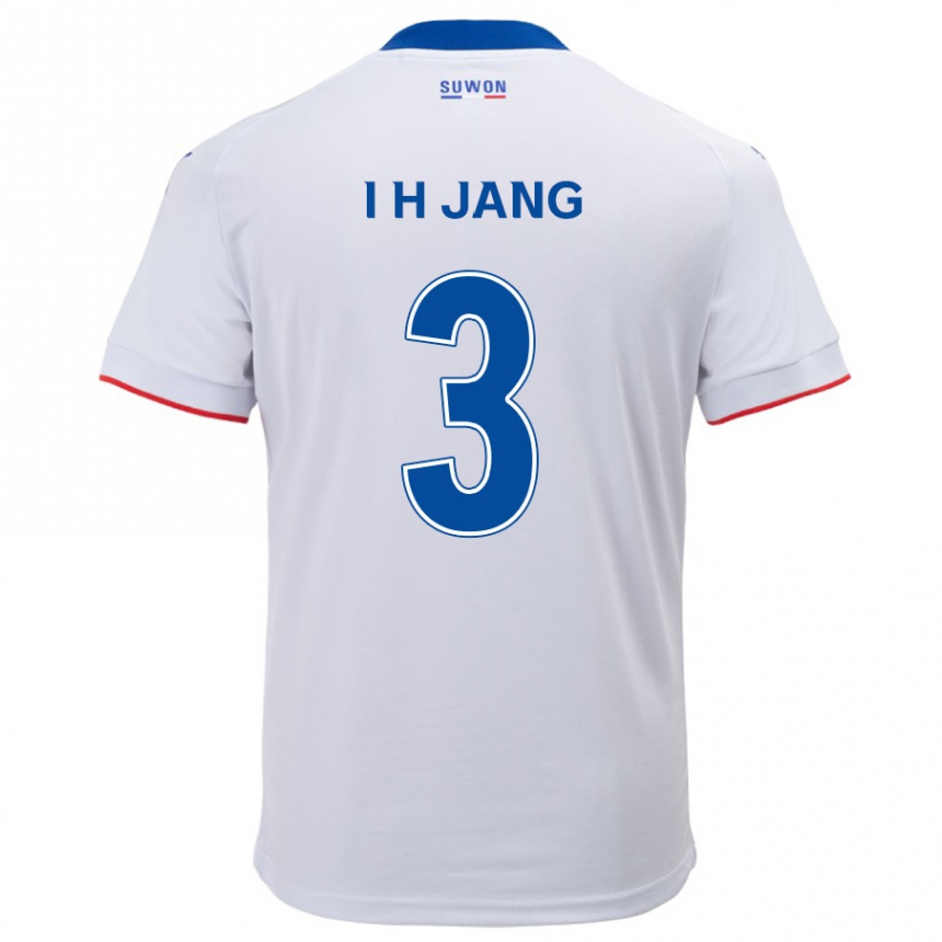 Enfant Football Maillot Ho-Ik Jang #3 Blanc Bleu Tenues Extérieur 2024/25