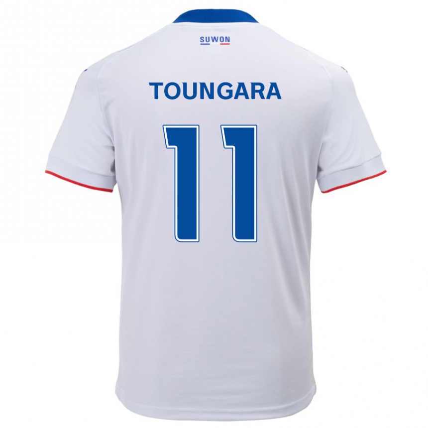 Enfant Football Maillot Aboubacar Toungara #11 Blanc Bleu Tenues Extérieur 2024/25