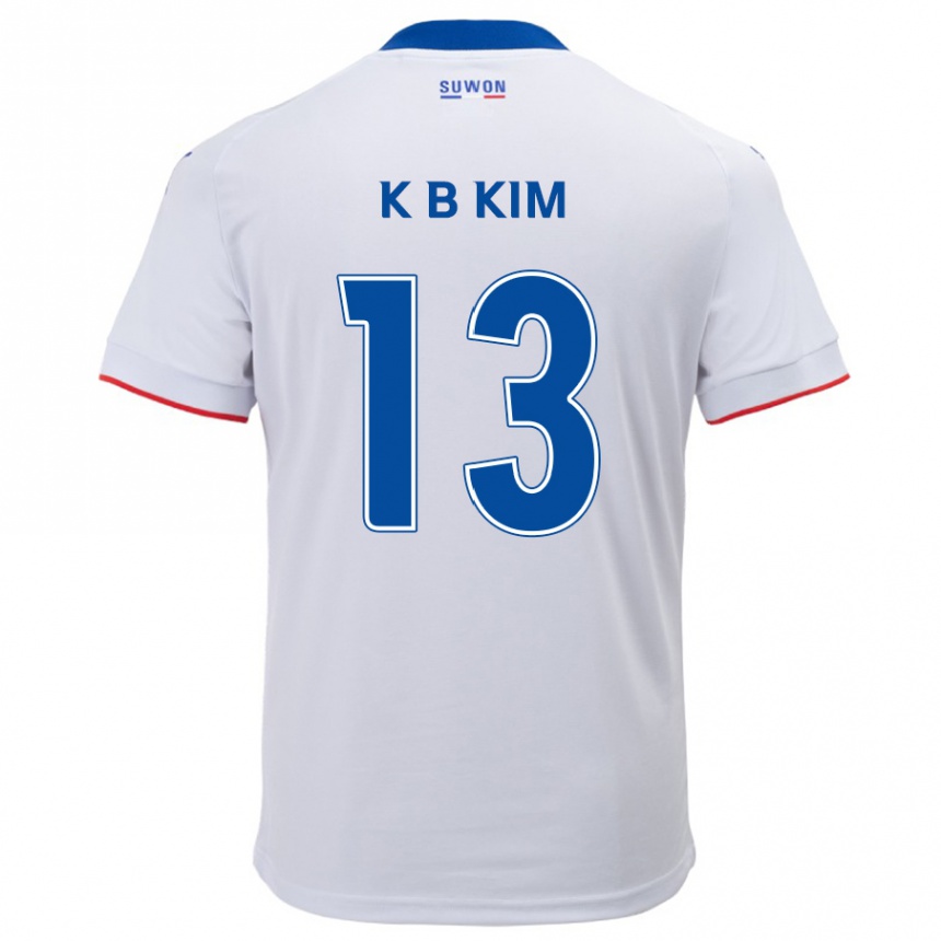 Enfant Football Maillot Bo-Kyung Kim #13 Blanc Bleu Tenues Extérieur 2024/25