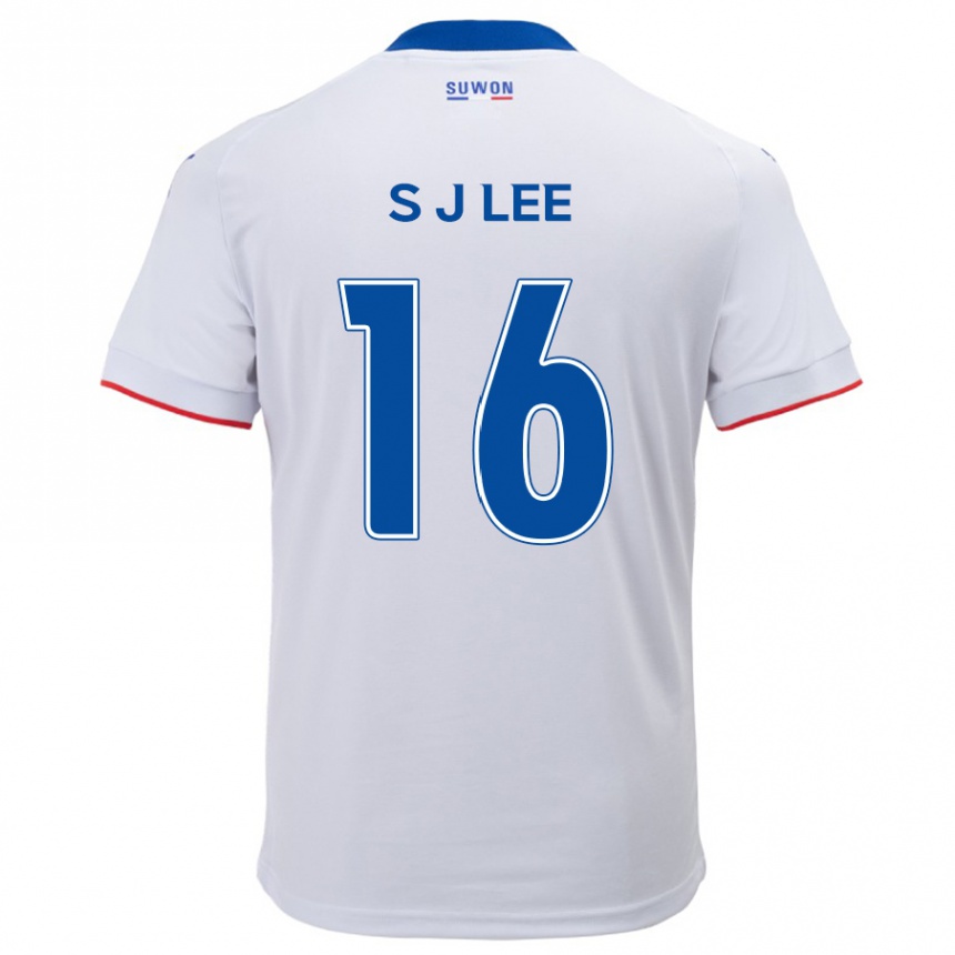 Enfant Football Maillot Jong-Sung Lee #16 Blanc Bleu Tenues Extérieur 2024/25