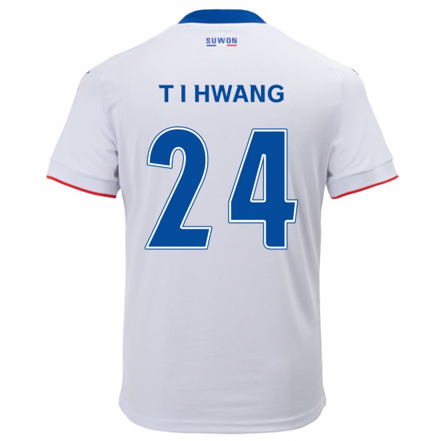 Enfant Football Maillot In-Taek Hwang #24 Blanc Bleu Tenues Extérieur 2024/25