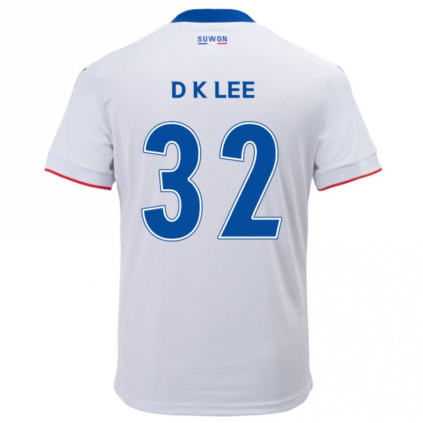 Enfant Football Maillot Kyu-Dong Lee #32 Blanc Bleu Tenues Extérieur 2024/25