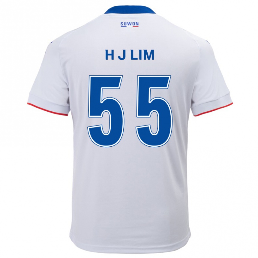 Enfant Football Maillot Ji-Hoon Lim #55 Blanc Bleu Tenues Extérieur 2024/25