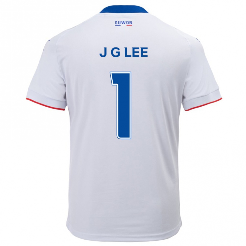 Enfant Football Maillot Gyeong-Jun Lee #1 Blanc Bleu Tenues Extérieur 2024/25