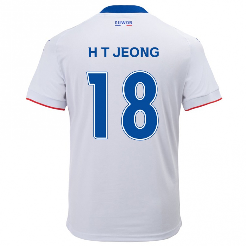 Enfant Football Maillot Tae-Hwan Jeong #18 Blanc Bleu Tenues Extérieur 2024/25