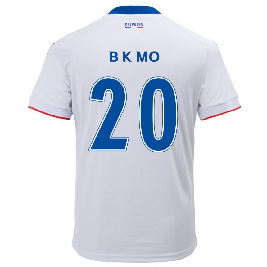 Enfant Football Maillot Kyung-Bin Mo #20 Blanc Bleu Tenues Extérieur 2024/25