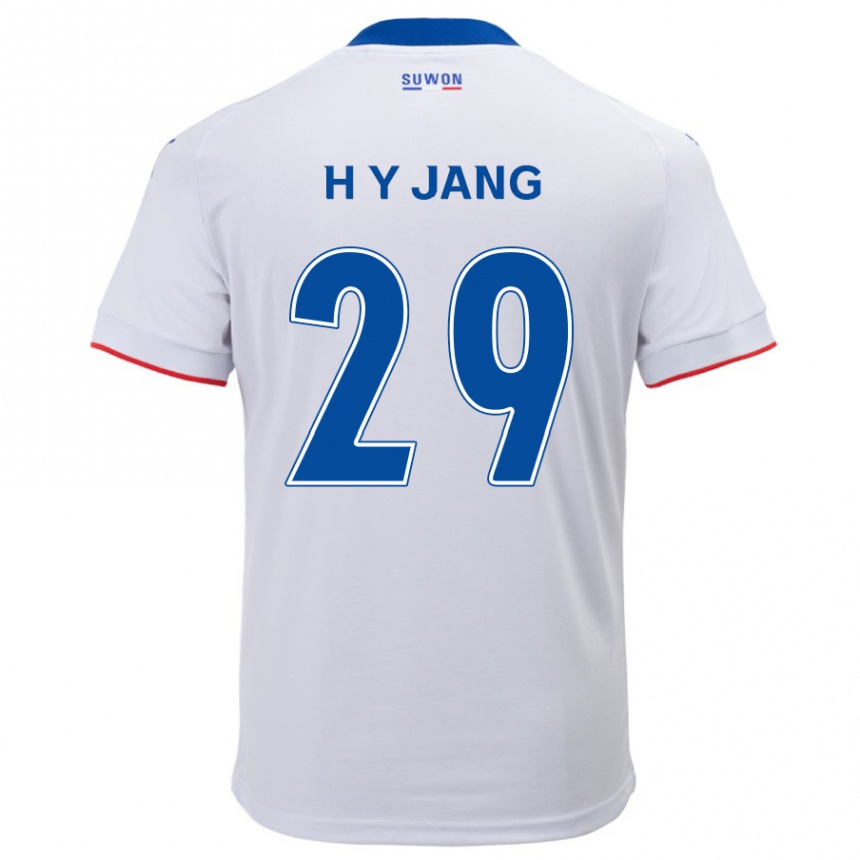 Enfant Football Maillot Yo-Han Jang #29 Blanc Bleu Tenues Extérieur 2024/25