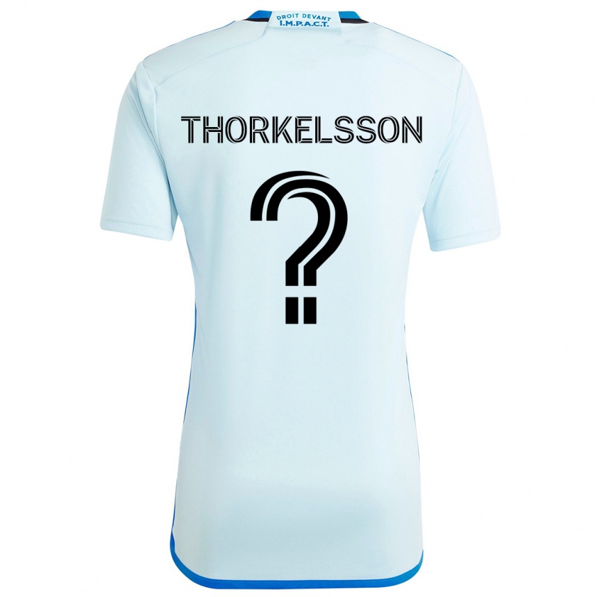 Enfant Football Maillot Róbert Orri Thorkelsson #0 Glace Bleue Tenues Extérieur 2024/25