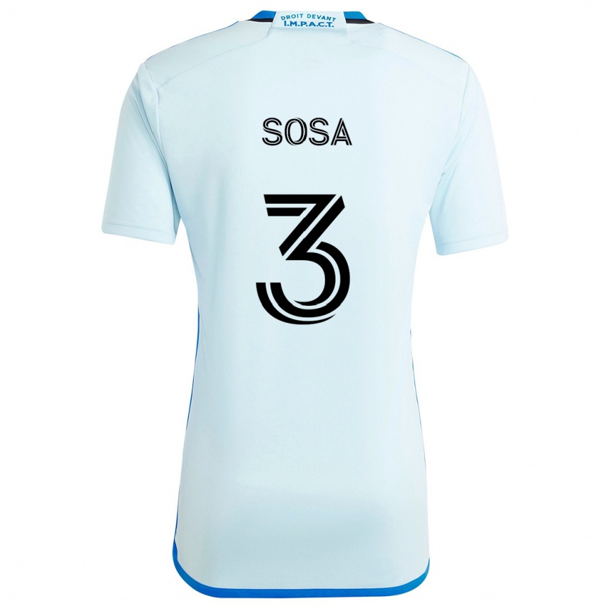 Enfant Football Maillot Joaquín Sosa #3 Glace Bleue Tenues Extérieur 2024/25