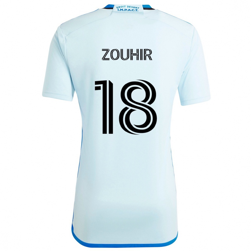 Enfant Football Maillot Rida Zouhir #18 Glace Bleue Tenues Extérieur 2024/25