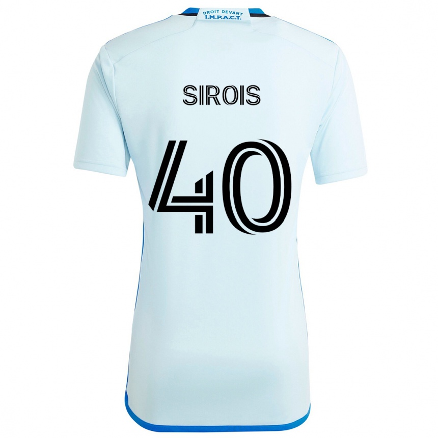 Enfant Football Maillot Jonathan Sirois #40 Glace Bleue Tenues Extérieur 2024/25