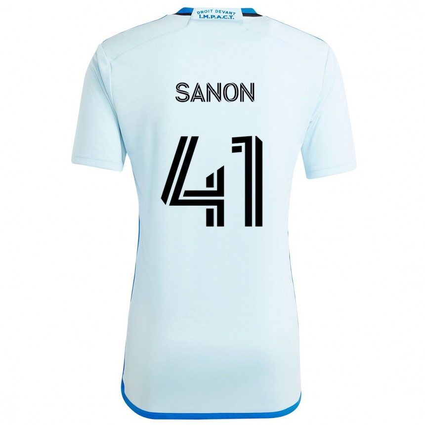 Enfant Football Maillot Jérémy Sanon #41 Glace Bleue Tenues Extérieur 2024/25