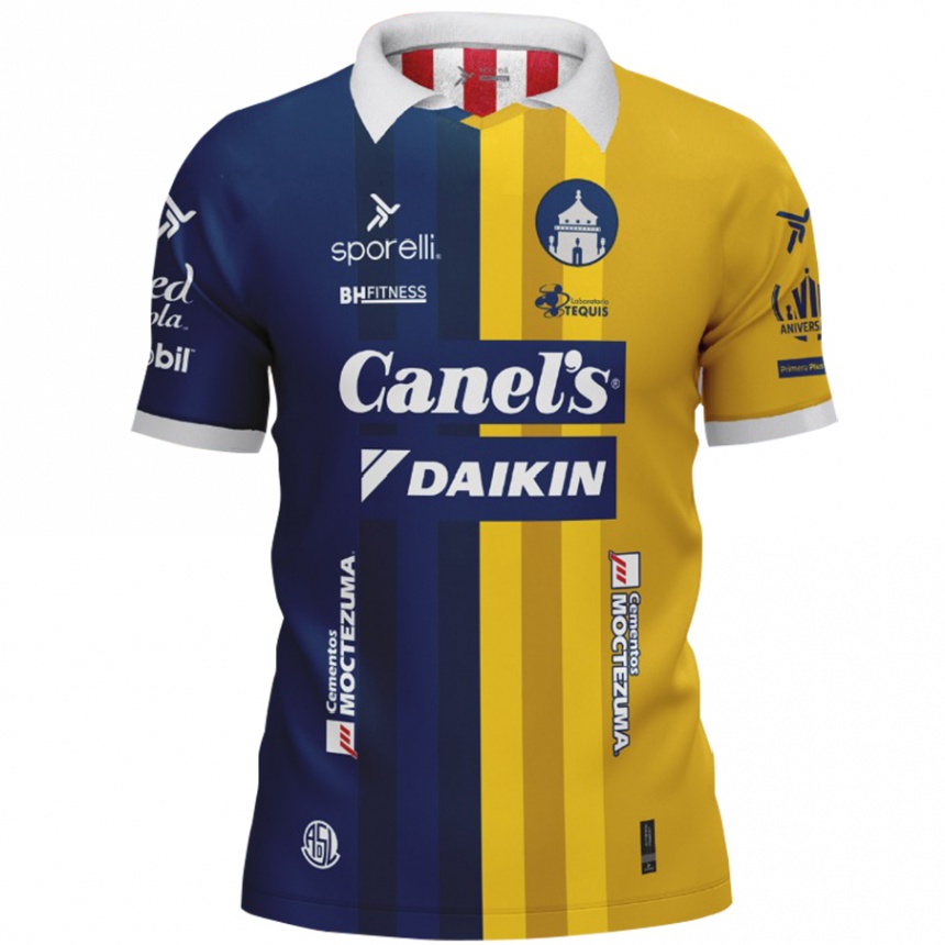 Enfant Football Maillot Óscar Macías #21 Bleu Jaune Tenues Extérieur 2024/25