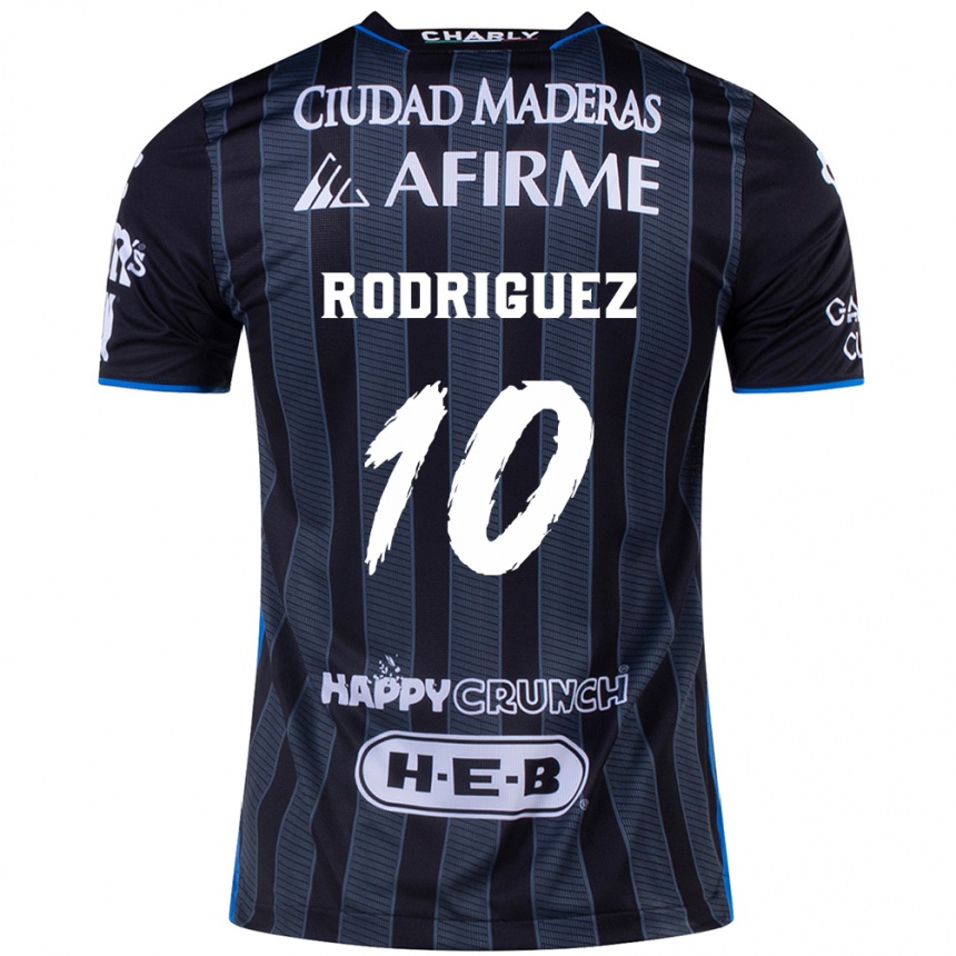 Enfant Football Maillot Lucas Rodríguez #10 Blanc Noir Tenues Extérieur 2024/25