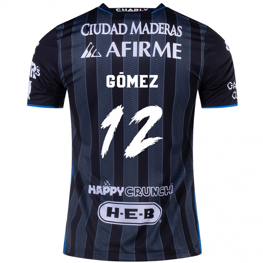 Enfant Football Maillot Jaime Gómez #12 Blanc Noir Tenues Extérieur 2024/25