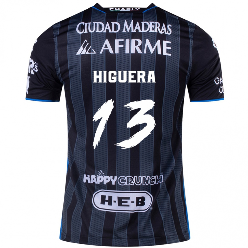 Enfant Football Maillot Carlos Higuera #13 Blanc Noir Tenues Extérieur 2024/25