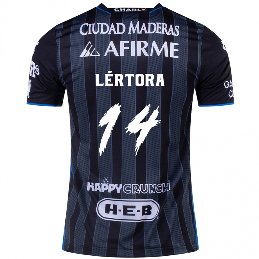 Enfant Football Maillot Federico Lértora #14 Blanc Noir Tenues Extérieur 2024/25