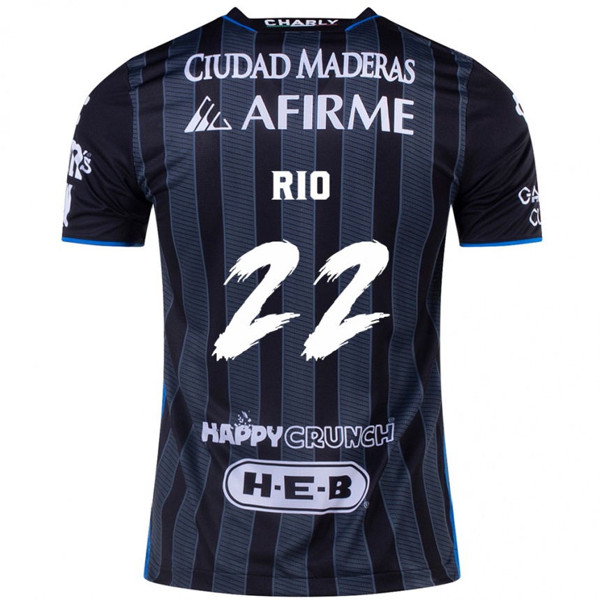 Enfant Football Maillot Martín Rio #22 Blanc Noir Tenues Extérieur 2024/25