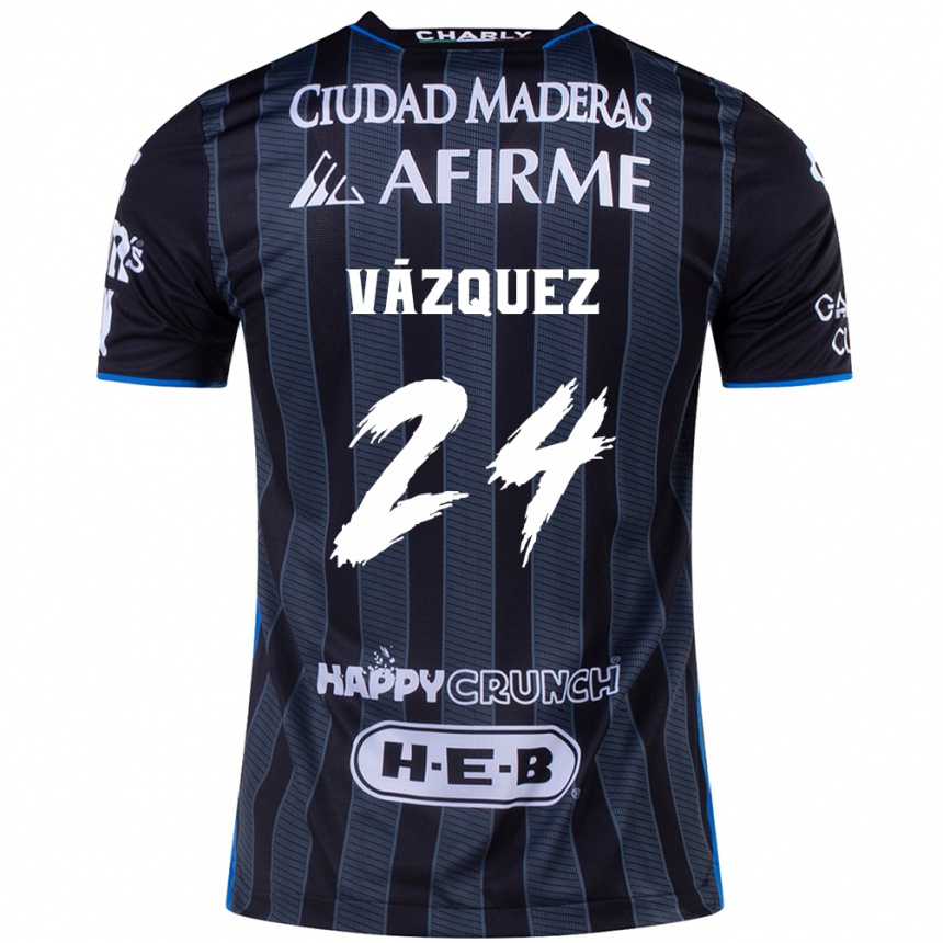 Enfant Football Maillot Brayton Vázquez #24 Blanc Noir Tenues Extérieur 2024/25