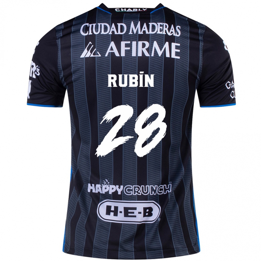 Enfant Football Maillot Rubio Rubín #28 Blanc Noir Tenues Extérieur 2024/25