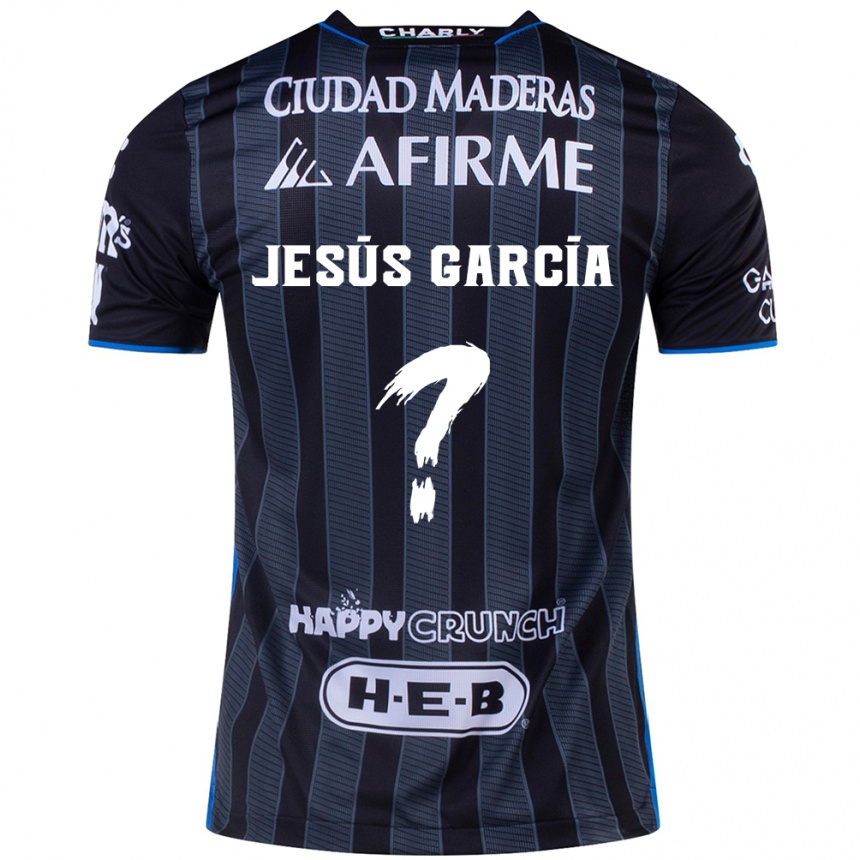 Enfant Football Maillot Jesús García #0 Blanc Noir Tenues Extérieur 2024/25