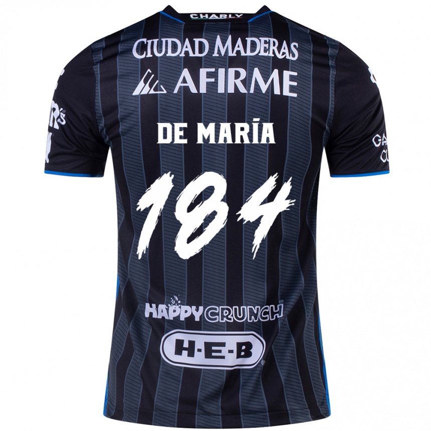 Enfant Football Maillot Antonio De María Y Campos #184 Blanc Noir Tenues Extérieur 2024/25