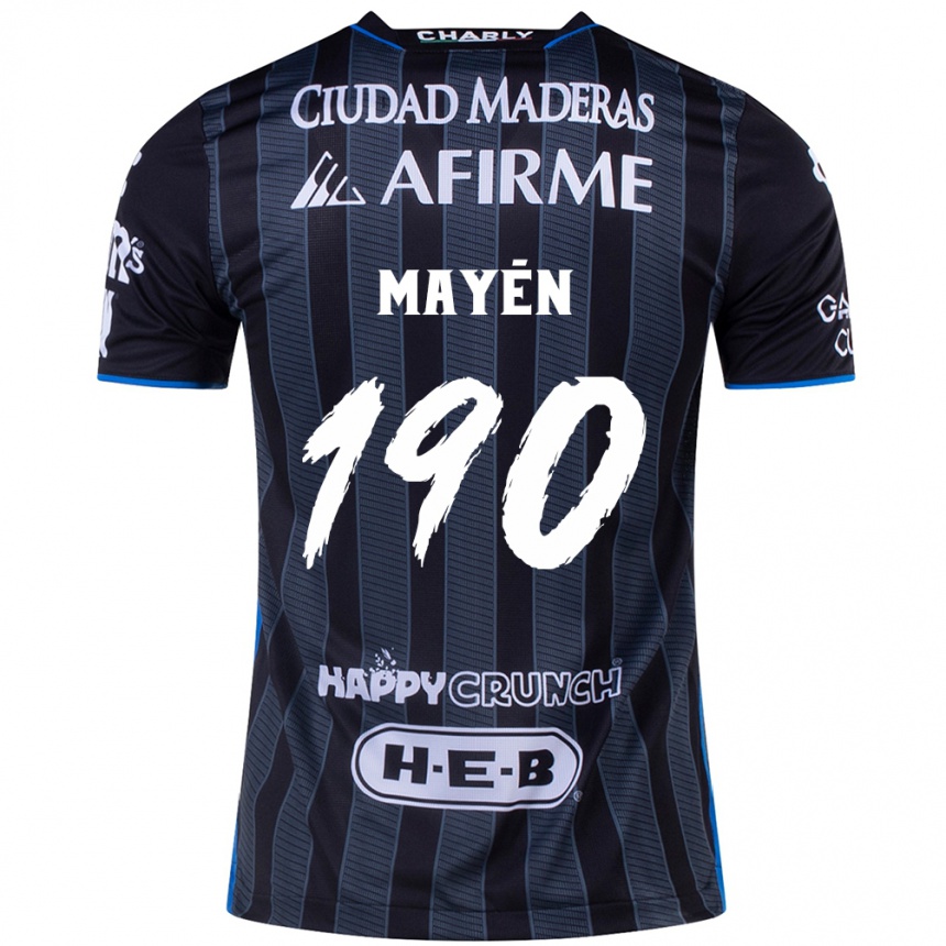 Enfant Football Maillot Eduardo Mayén #190 Blanc Noir Tenues Extérieur 2024/25