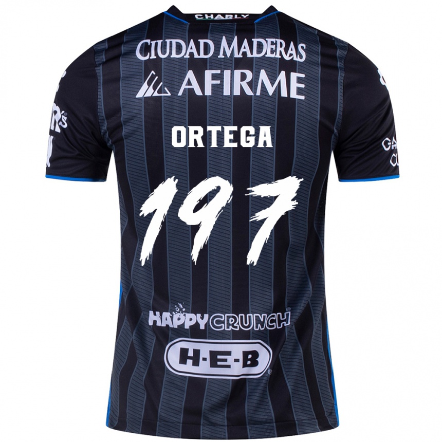 Enfant Football Maillot Javier Ortega #197 Blanc Noir Tenues Extérieur 2024/25