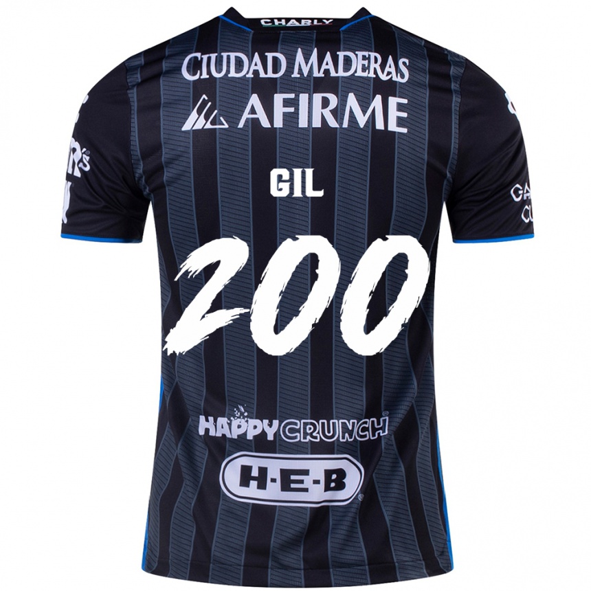 Enfant Football Maillot Gerardo Gil #200 Blanc Noir Tenues Extérieur 2024/25