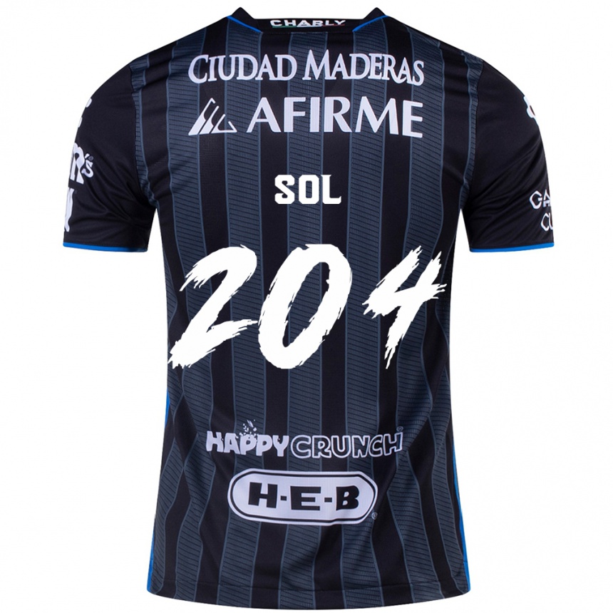 Enfant Football Maillot Martín Sol #204 Blanc Noir Tenues Extérieur 2024/25