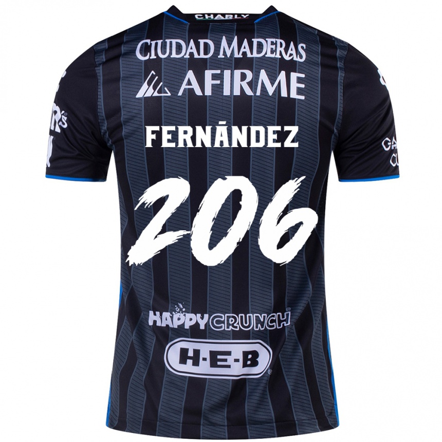 Enfant Football Maillot Erik Fernández #206 Blanc Noir Tenues Extérieur 2024/25