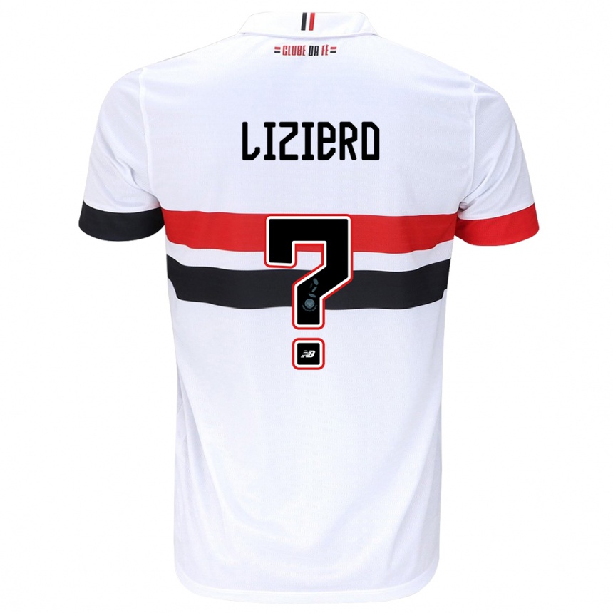 Homme Football Maillot Liziero #0 Blanc Rouge Noir Tenues Domicile 2024/25